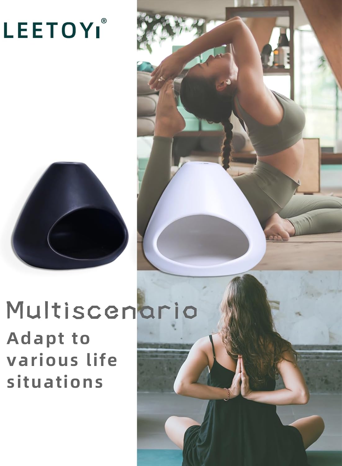 Ceramic Palo Santo Holder - Modern Incense Burner for Meditation,Yoga and Energy Cleansing - Wood Sticks Dish, Cone Burner - Inspired Home Decor Gift (White)