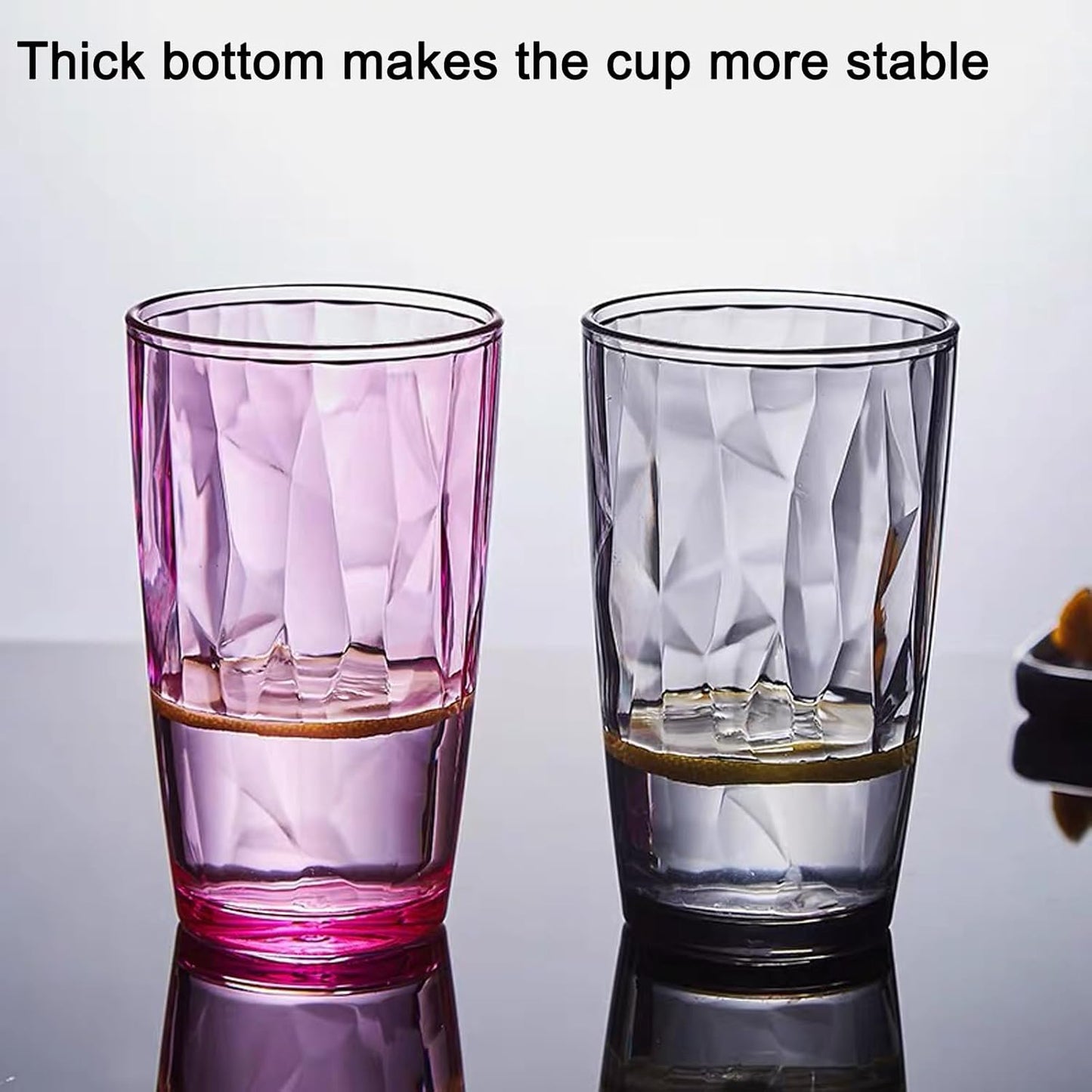 SZKIANGZXC Shatterproof Drinking Cups, Drinking Glasses, Set of 6, Plastic glass cup,16 oz plastic Tumbler Cups,Dishwasher Safe