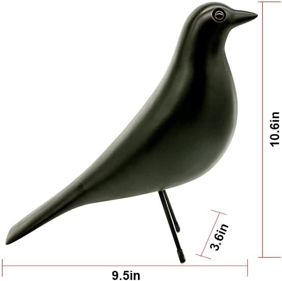 Mid Century Decor House Bird - Mid Century Desk Modern Decor,Sculpture Replica,Pigeon for Desk,Mid Century Sculpture(Black)