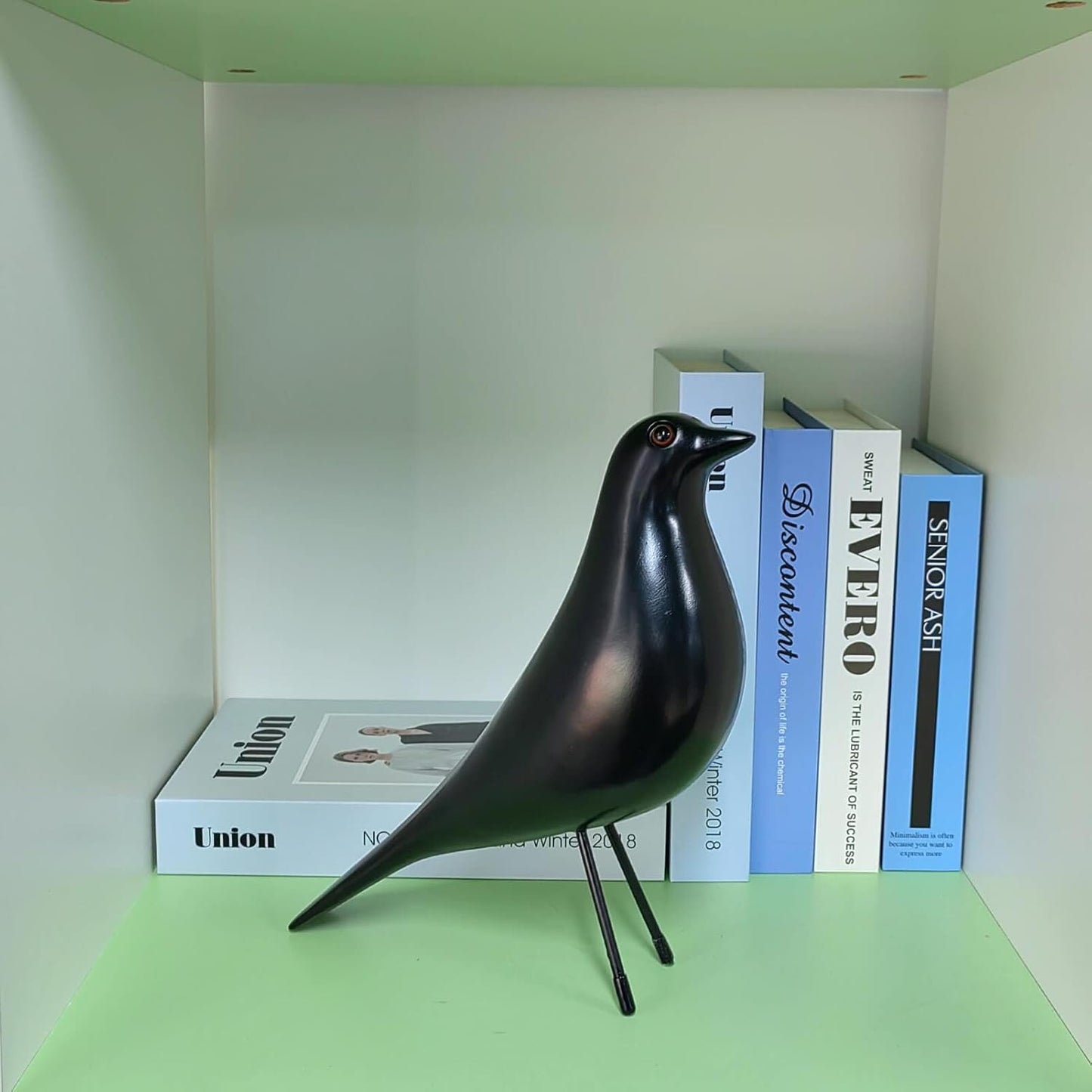 Mid Century Decor House Bird - Mid Century Desk Modern Decor,Sculpture Replica,Pigeon for Desk,Mid Century Sculpture(Black)