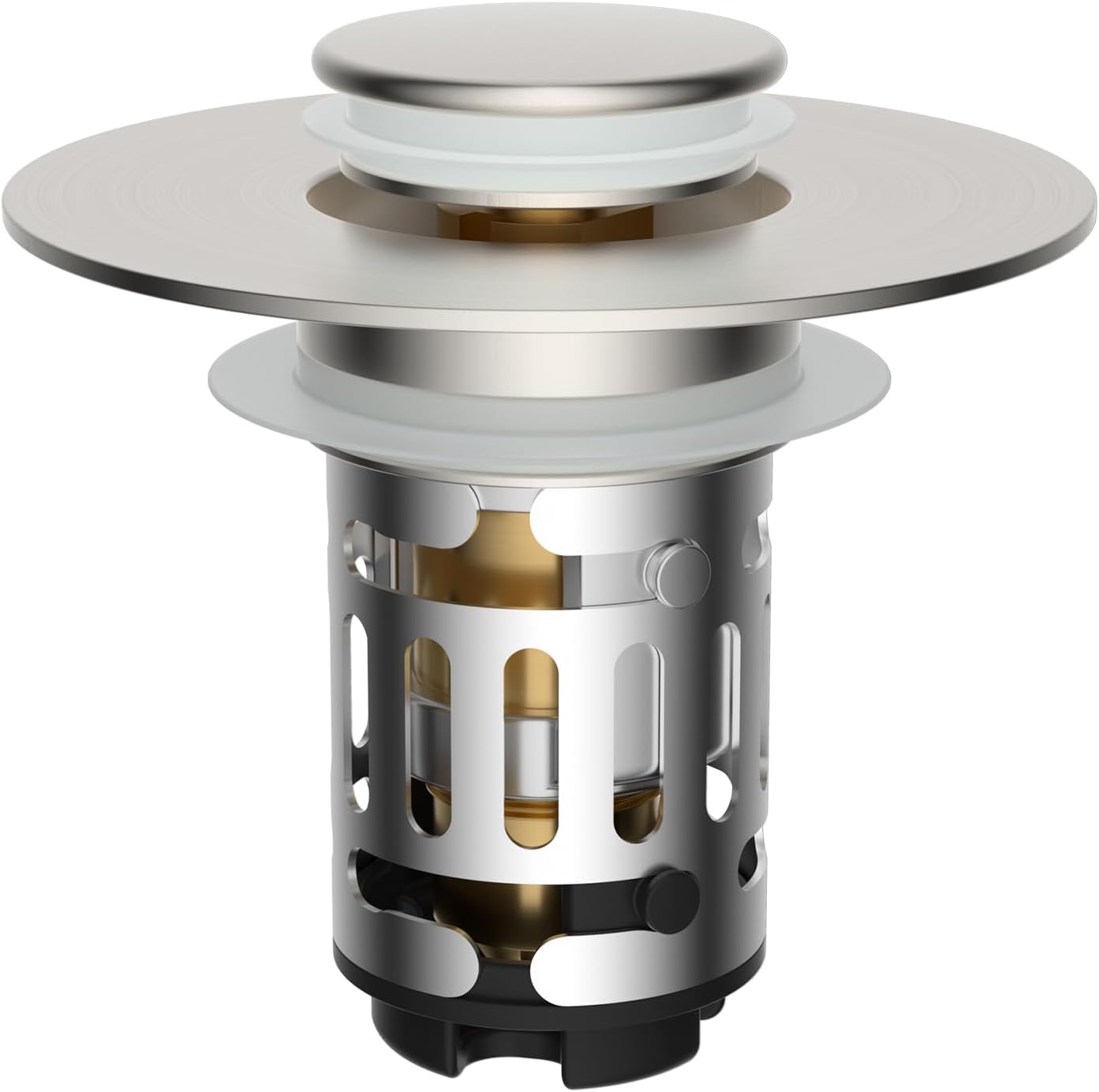 Upgraded 3 in 1 Bathroom and Kitchen Sink Drain Strainer