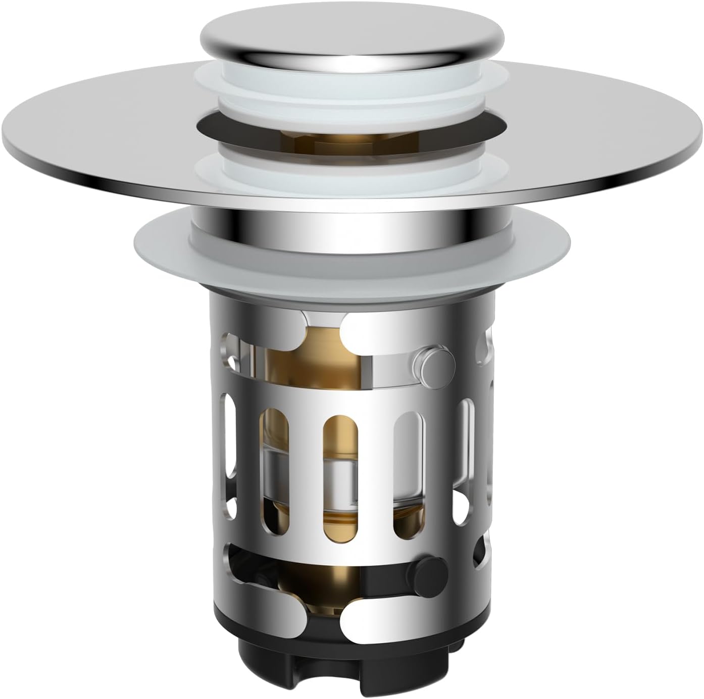Upgraded 3 in 1 Bathroom and Kitchen Sink Drain Strainer