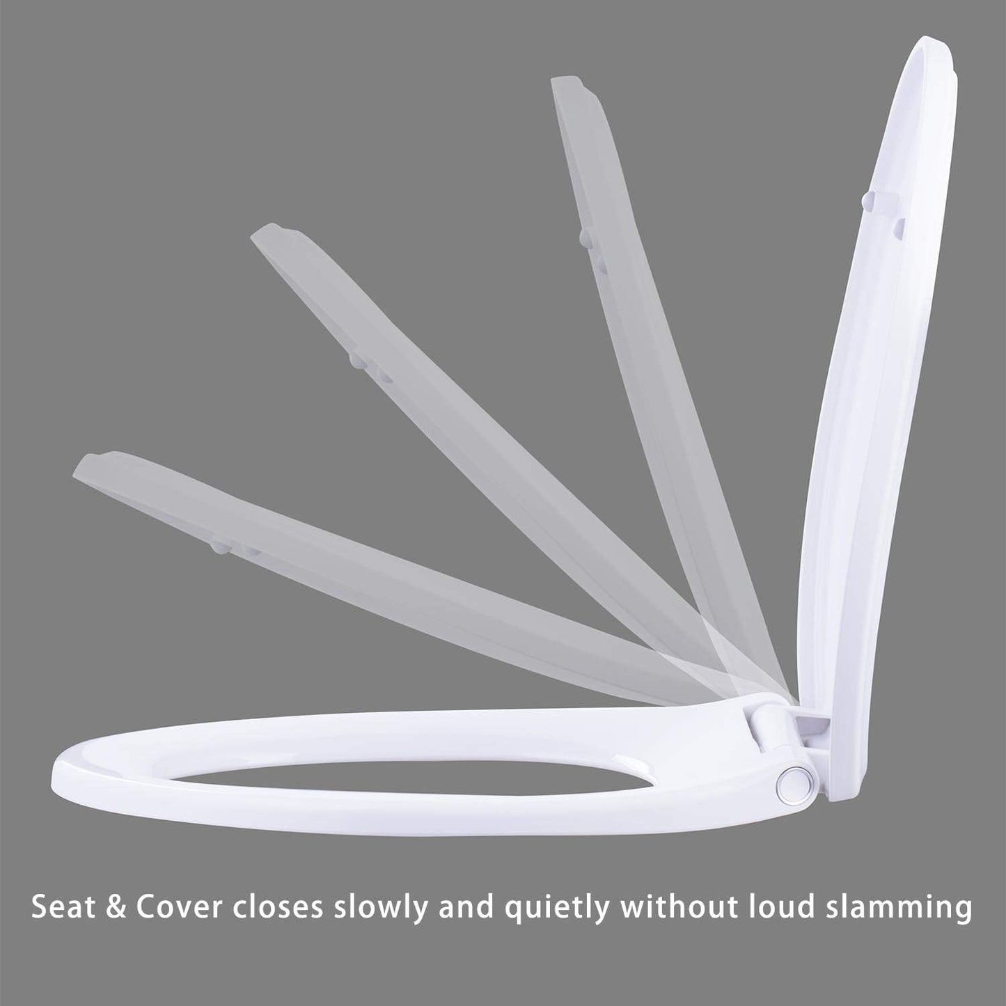 Premium Elongated Toilet Seat with Bidet T Adapter(7/8” x 7/8” x 3/8”)