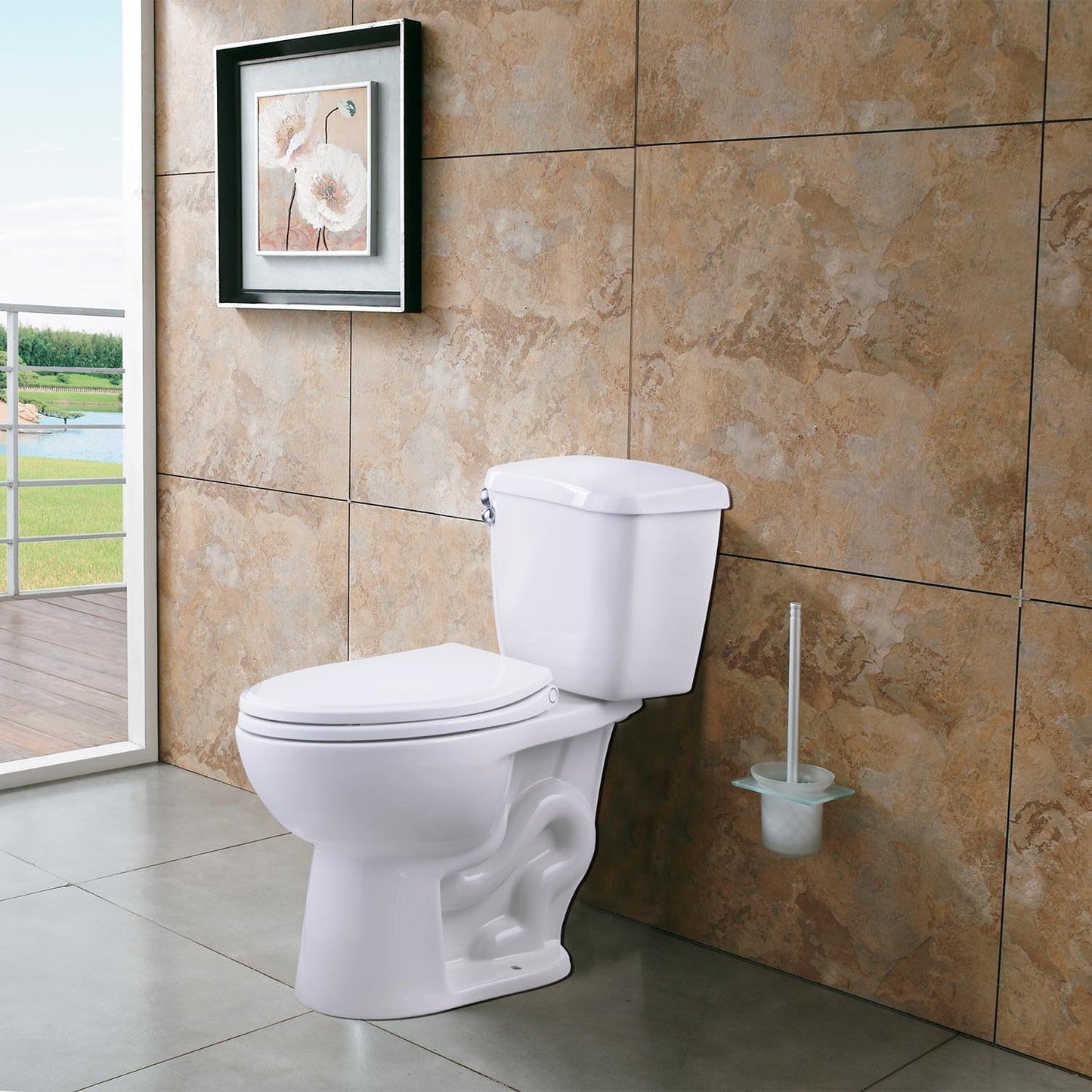 Premium Elongated Toilet Seat with Bidet T Adapter(7/8” x 7/8” x 3/8”)