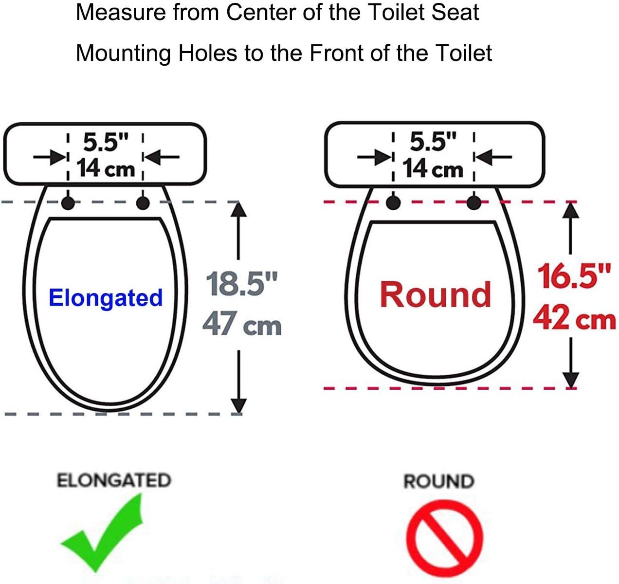 Premium Elongated Toilet Seat with Bidet T Adapter(7/8” x 7/8” x 3/8”)