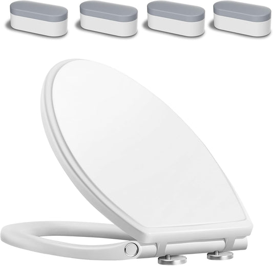 Premium Elongated Toilet Seat with Toilet Seat Bumpers
