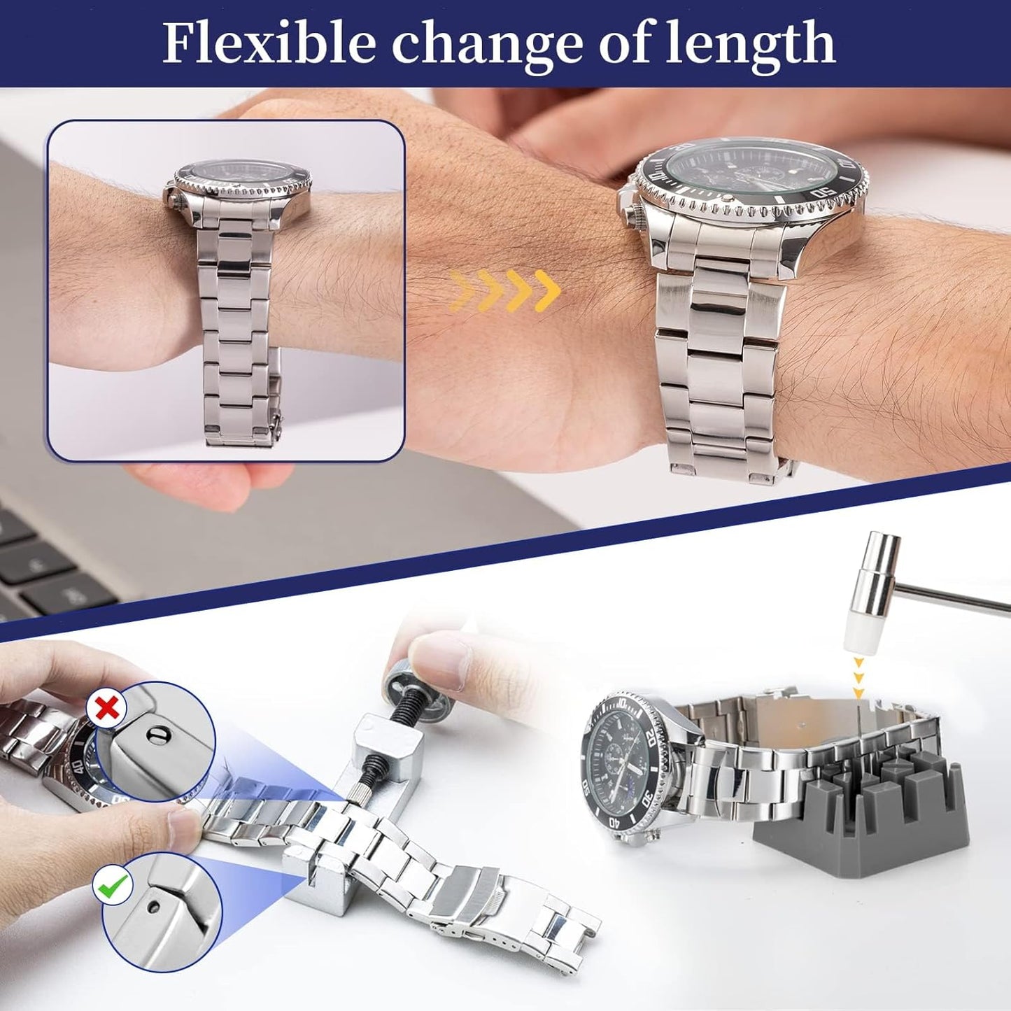Watch Repair Kit with Black and Brown Bag
