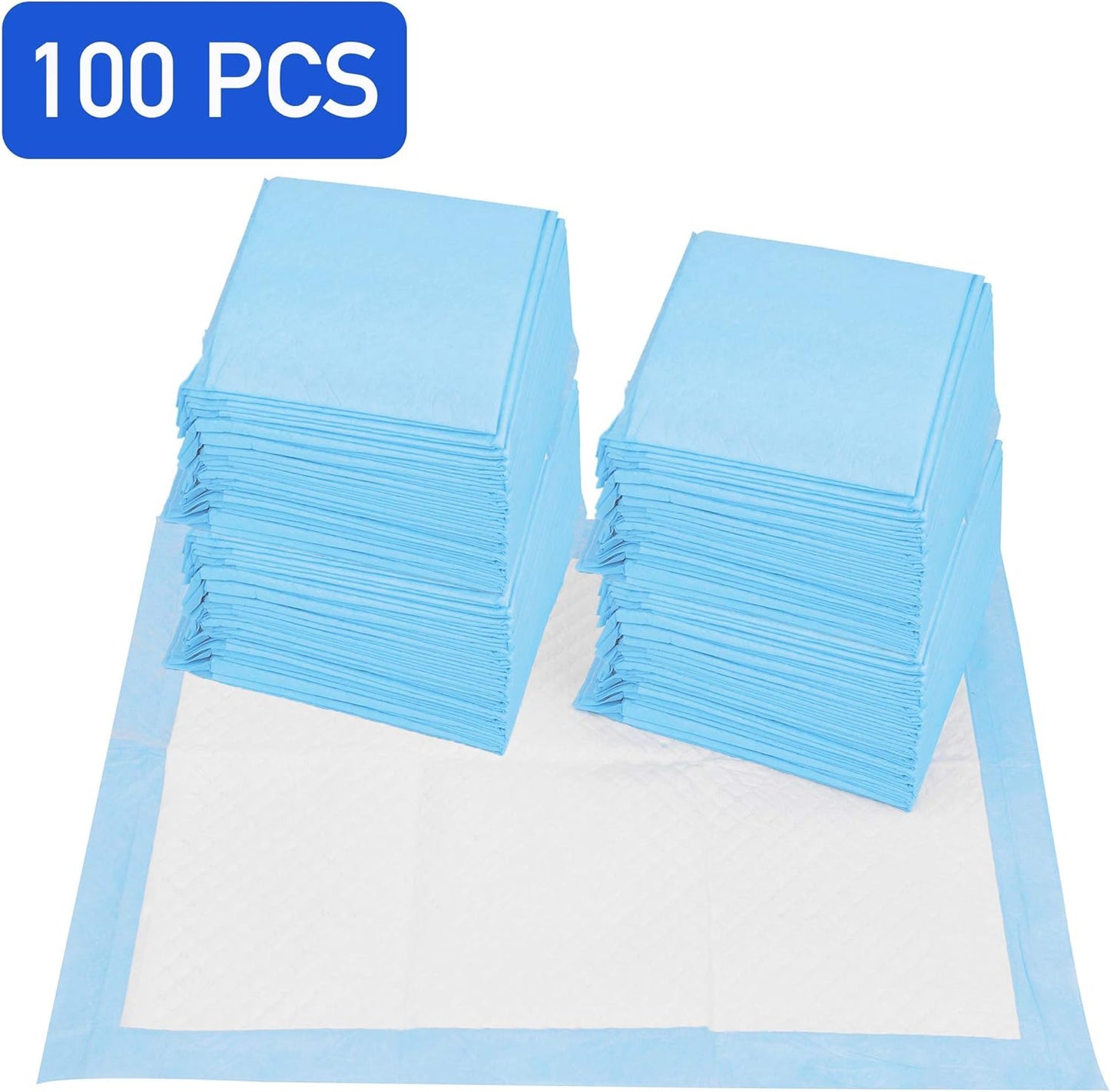 (100 Pads)  Ultra Absorbency Pet Toilet Training Pads 18" x 13" Moisture Locking Technology Turns Liquid into Gel - Perfect for Rabbits and Guinea Pigs