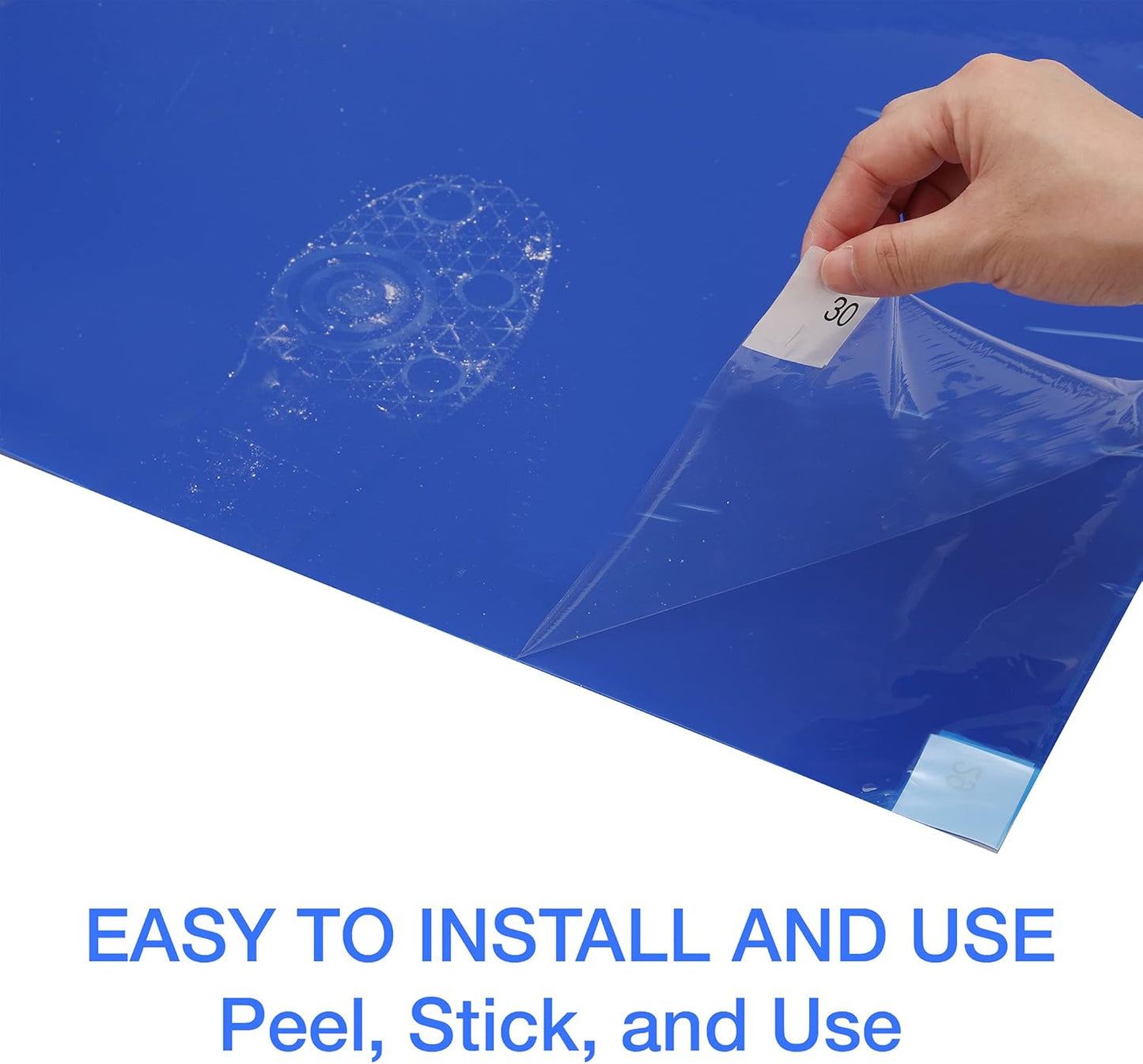 150 Sheets 24" x 36" Adhesive Mats - Sticky Mat for Laboratories, Homes, Construction Sites, and More - Remove Dust and Dirt from Shoes and Equipment Wheels -Blue