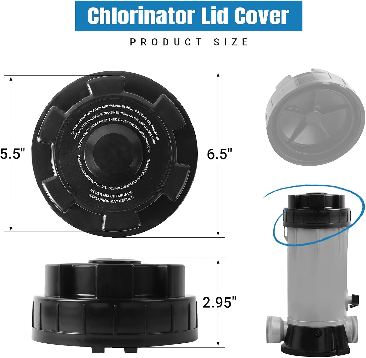 Chlorinator Lid Cover and 520670 The Exact Acid Washing Kit Replacement