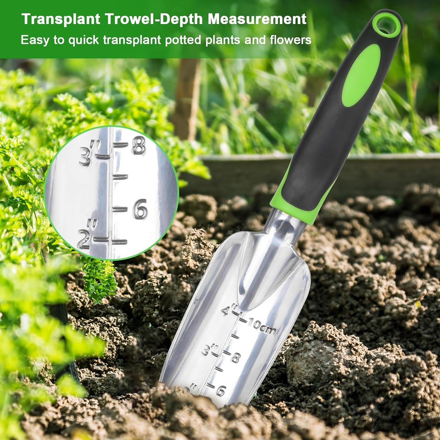 Garden Tools Set, 3 Pack Heavy Duty Gardening Tools Set + Garden Tools Set, 8 Piece Gardening Tools Set with Non Slip Ergonomic Handle