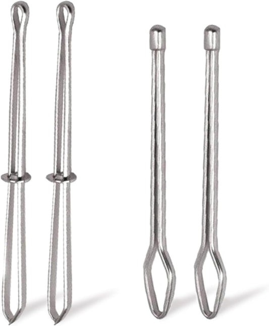 4 Pcs Bodkin Drawstring Threaders,Metal Drawstring Threader Tweezers Easy Quick Insert Drawstring DIY Rope Threader Clip Bodkin Sewing Tool for Sweatpants,Hoodies,Swim Trunks