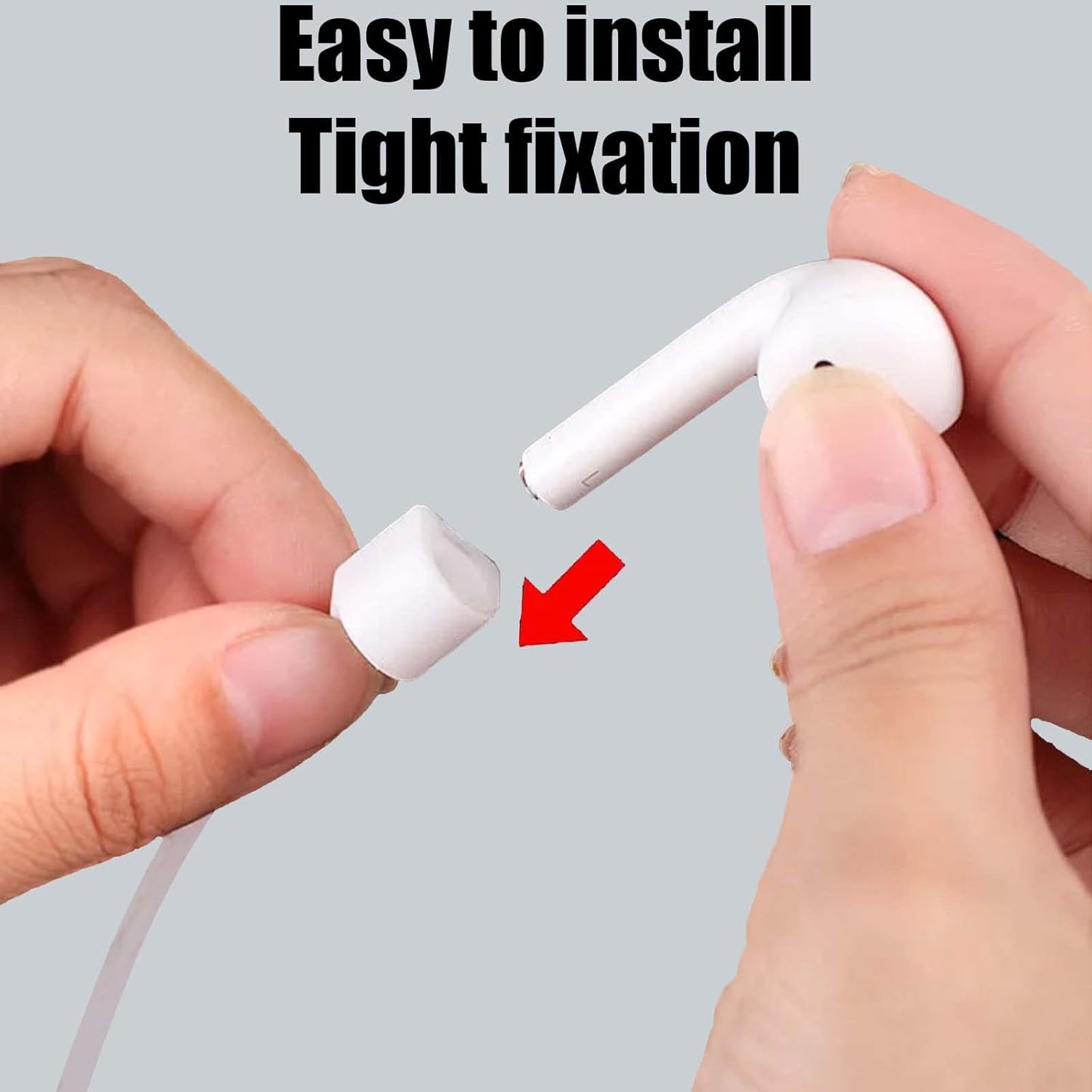 Airpod Strap,Magnetic Anti-Lost Air Pod Neck Strap Lanyard for AirPods 4/3/2/1,AirPod Pro 2/1 Soft Silicone Airpods Accessories Holder Strap for Running,Fitness,Dancing(White/Blue/Black)