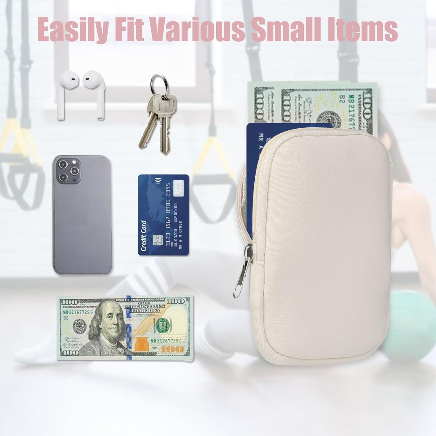 Water Bottle Pouch Compatible with Stanley Quencher Adventure Cup 20oz/30oz/40oz Stanley Fanny Pack Tumbler Pouch Gym Water Cup Bag with Strap for Phone,Cash,Card,Keys Stanley Accessories