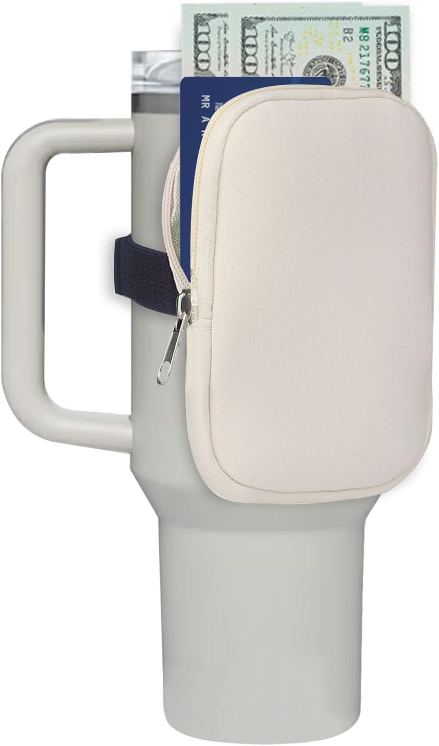 Water Bottle Pouch Compatible with Stanley Quencher Adventure Cup 20oz/30oz/40oz Stanley Fanny Pack Tumbler Pouch Gym Water Cup Bag with Strap for Phone,Cash,Card,Keys Stanley Accessories