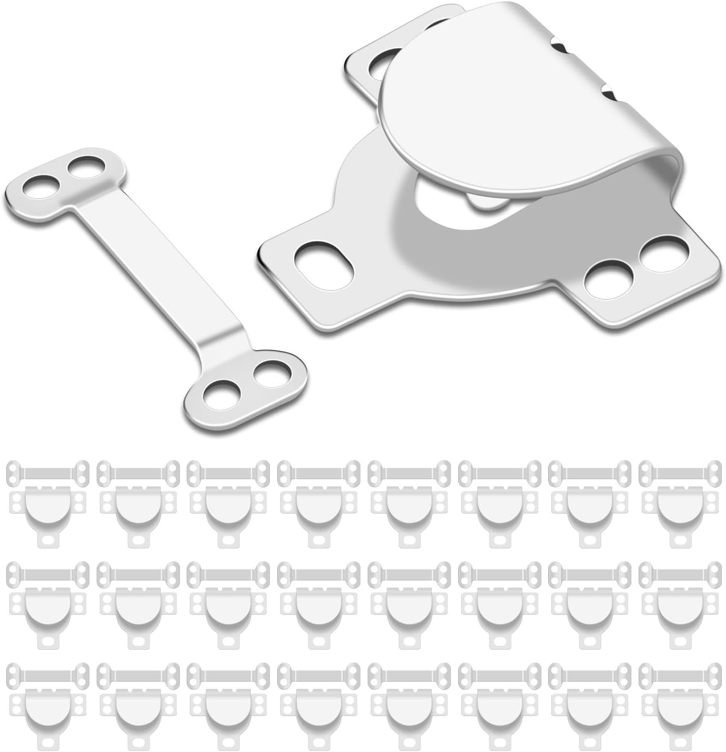 25 Set Hooks and Eye for Sewing,Invisible Silvery Sewing Clasp and Snaps Fasteners Kit Sew-On Hook and Eye Closures for Clothing,Bra,Pants Waist,Jeans,DIY Craft Hooks Replacement/Repair