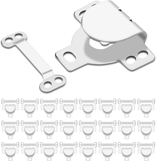 25 Set Hooks and Eye for Sewing,Invisible Silvery Sewing Clasp and Snaps Fasteners Kit Sew-On Hook and Eye Closures for Clothing,Bra,Pants Waist,Jeans,DIY Craft Hooks Replacement/Repair