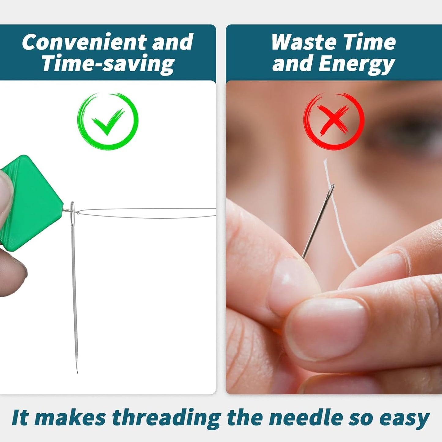 5 Pcs Needle Threaders,Cute Design Squre Sewing Needle Threader for Hand Machine Sewing Plastic Simple Needle Threader Tool for Small Eye Needle Easy Threader for Embroidery,Cross-Stitch,Craft