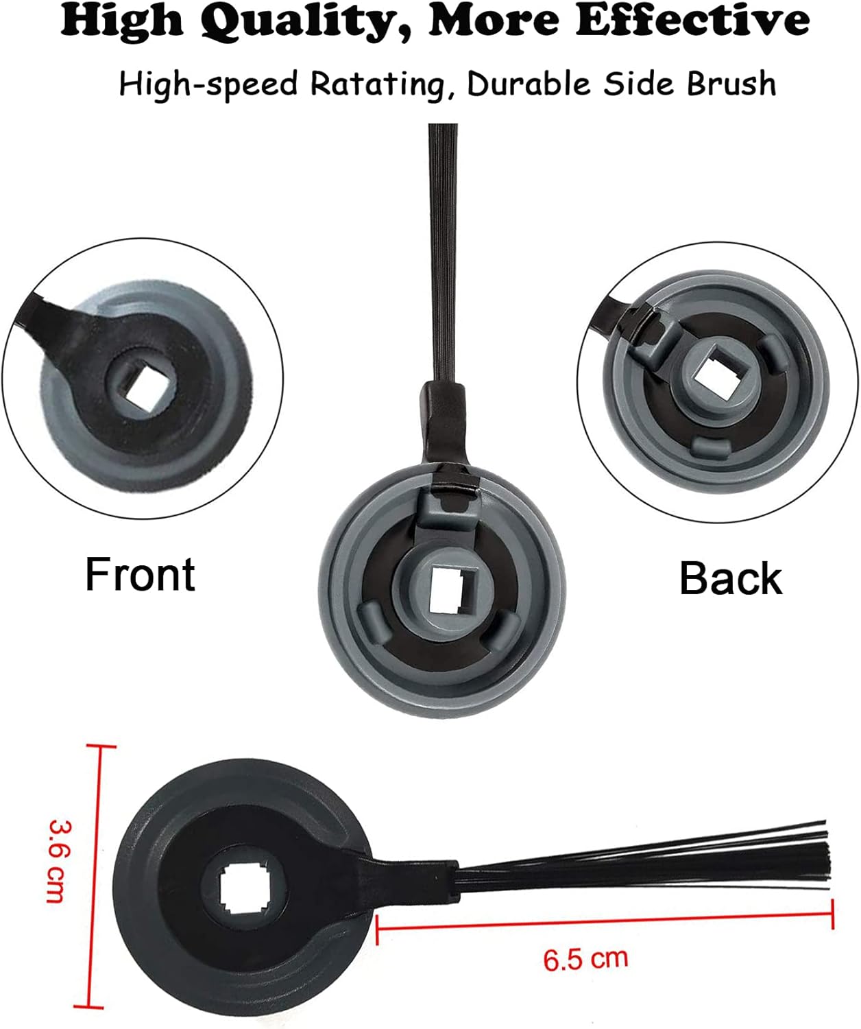 Side Brush for Shark ION Robot Vacuum AV751 AV752 AV753 RV850 RV850BRN RV850WV S87 RV700_N RV720_N RV750_N Robot Vacuum Cleaner Accessory -6 Pack