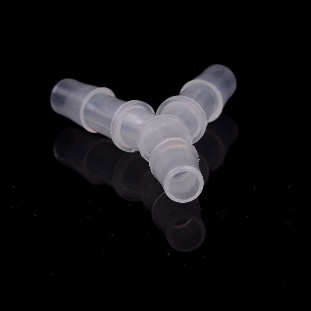 Plastic Barb Equal Y Tee 1/2" hose ID Polypropylene pipe connectors Plastic Joint Splicer Mender Adapter Union Boat Water Air Aquarium O2 Fuel (pack of 5)