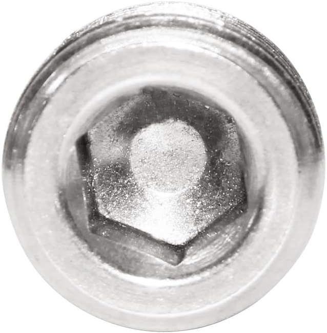 3/8" NPT Pipe Plug Male Thread Stainless Steel Fitting Countersunk Internal Hex Head(Pack of 3)