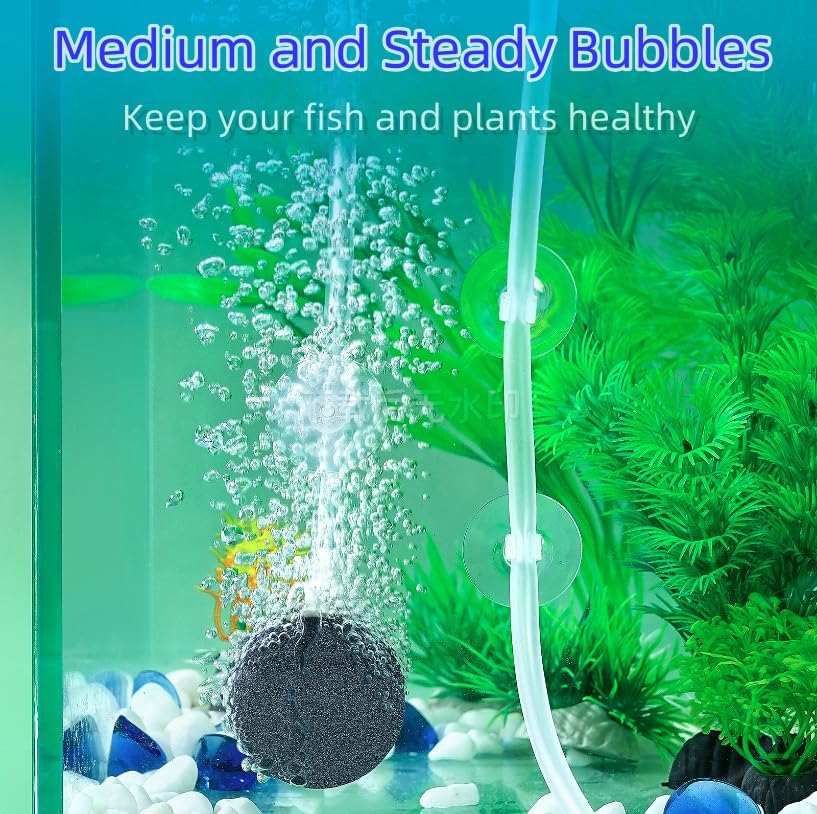 Air Stone Disc, 4 Packs, Aerator Bubble Differ, Air Pump Accessories for Hydroponics, Aquarium Fish Tank, Ponds, DWC Reservoirs and Circulation System (1.5 inch)