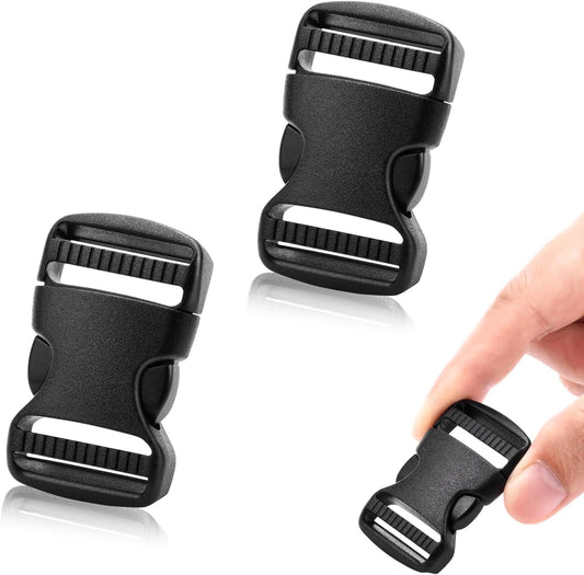 3pcs 1" Inner Dia. Plastic Buckles for Strap Replacement, Quick Side Release Buckles Outdoor Camping Backpack Clips for Dog Collar Nylon Webbing Belt Clip Dual Adjustable