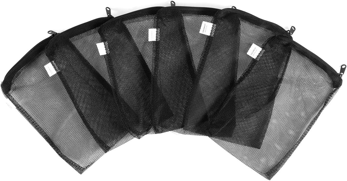 Filter Media Mesh Bags with Plastic Zipper Reable… (6PCS)