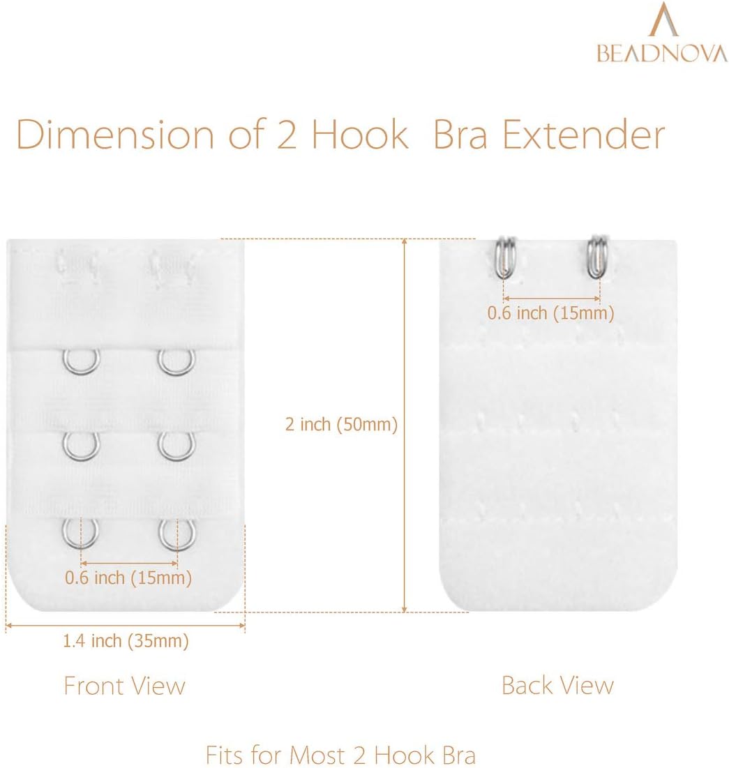 Bra Extender 2 Hook Bra Back Clips Bra Strap Extender Bra Clasp (4pcs)