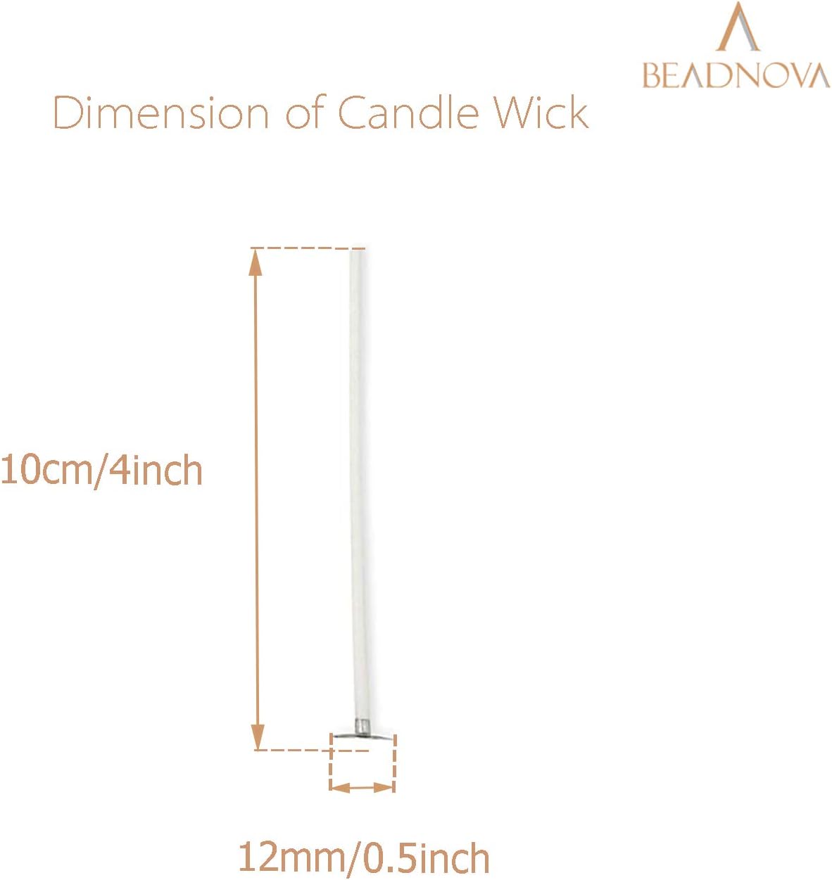 Candle Cotton Wicks 4 Inch 150pcs Short Candle Making Wicks for Making DIY