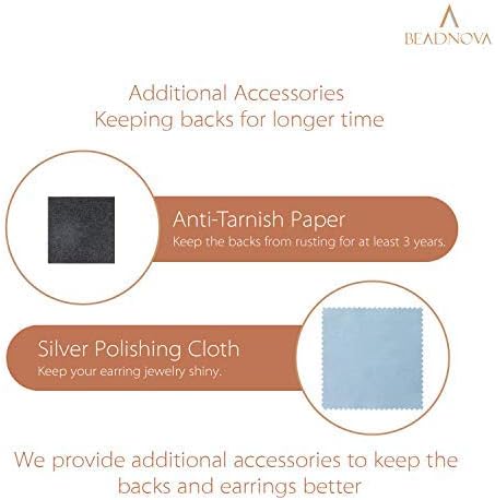 Earring Backs Replacements Earring Backing Silver Plated Pierced Hypoallergenic Ear Stud Backs Stoppers Safety Bullet Clutch Earstud Backings with Pad for Posts (120pcs)