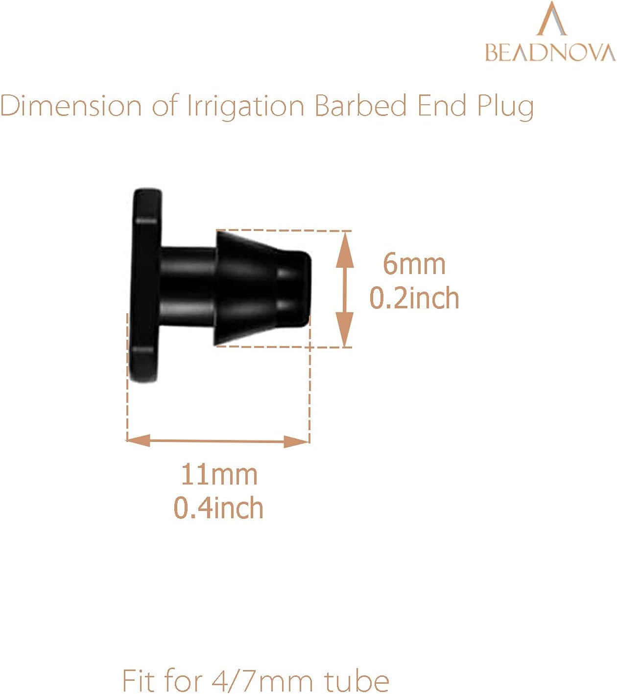 Drip Irrigation Connectors 30 Pcs 1/4 Inch Barbed Drip Line Plugs End Plugs Irrigation Connectors for 1/4 Inch Tubing Water Tubing Gardening Supplies (30pcs)