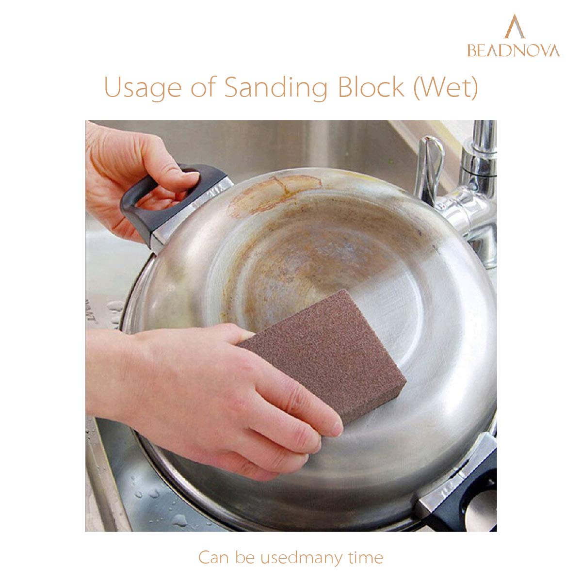 Sanding Sponge Sand Block Coarse/Medium/Fine/Superfine Assorted Dry Wet Sanding Blocks for Wood Wall Home (Pack of 4, 4 Grit)