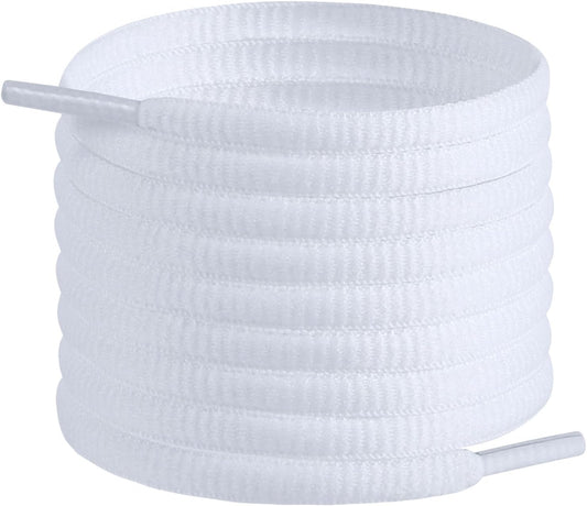3 Pair Oval Shoe Laces,Shoelaces for Sneakers, Half Round 1/4" Athletic Shoelace for Sport/Running Shoes Boot Strings