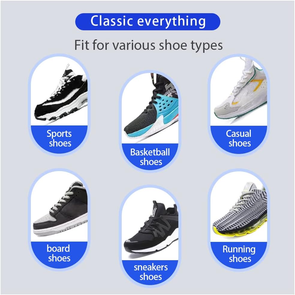 3 Pair Oval Shoe Laces,Shoelaces for Sneakers, Half Round 1/4" Athletic Shoelace for Sport/Running Shoes Boot Strings