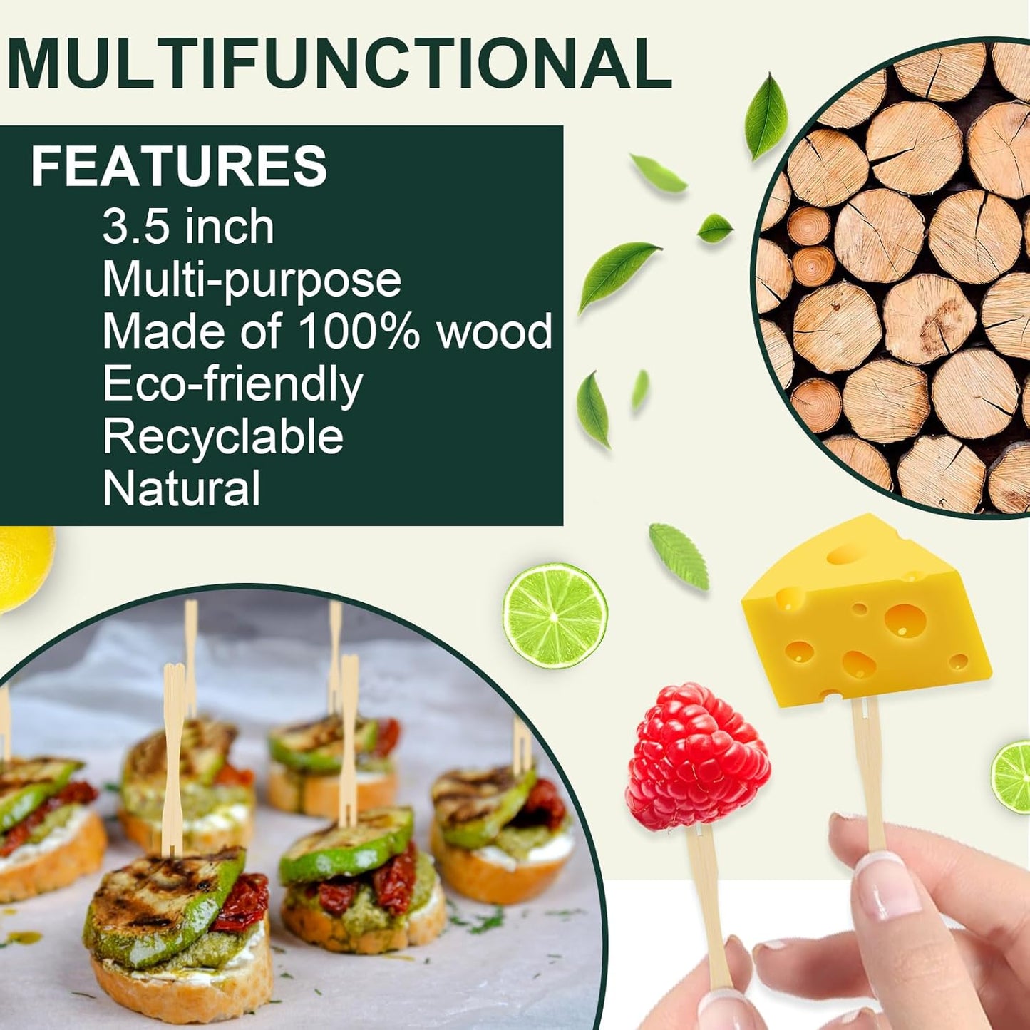 400PCS 3.5 Inch Appetizer Forks, Mini Forks, Mini Forks For Appetizers, Disposable Bamboo Forks Can Be ed For Desserts, Sandwiches, Burgers, Salads, Buffets, Drinks, Vegetables And More