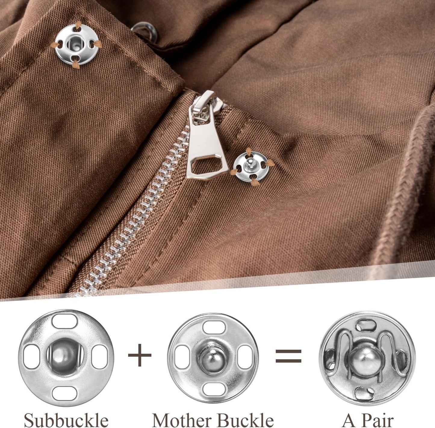 140 Sets Sew on Snaps for Clothing, Metal Snaps Fasteners Press Studs, Snap Buttons for Clothes Fabric Bag Bib Sweater Cardigan DIY Sewing Craft (8mm 10mm 12mm)