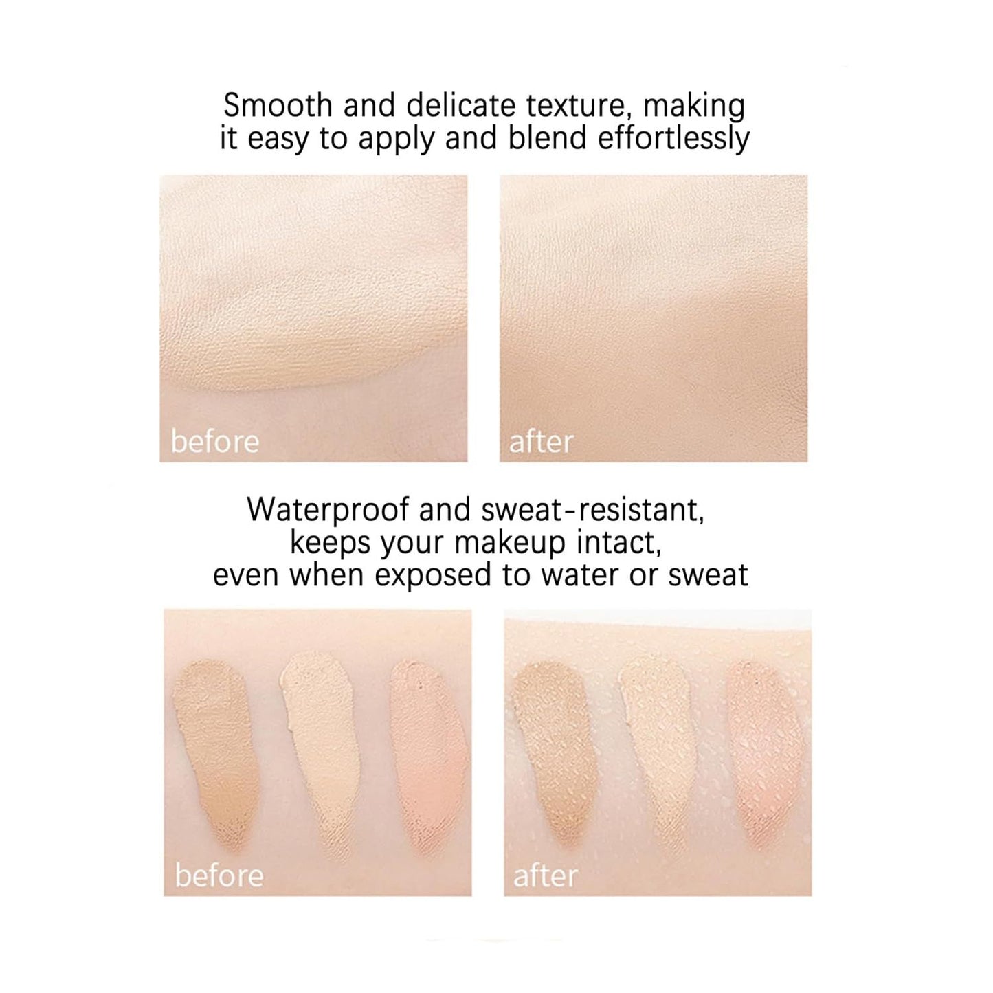 Single Color Face Makeup Concealer Foundation Palette Creamy Moisturizing 0.49oz (Green)