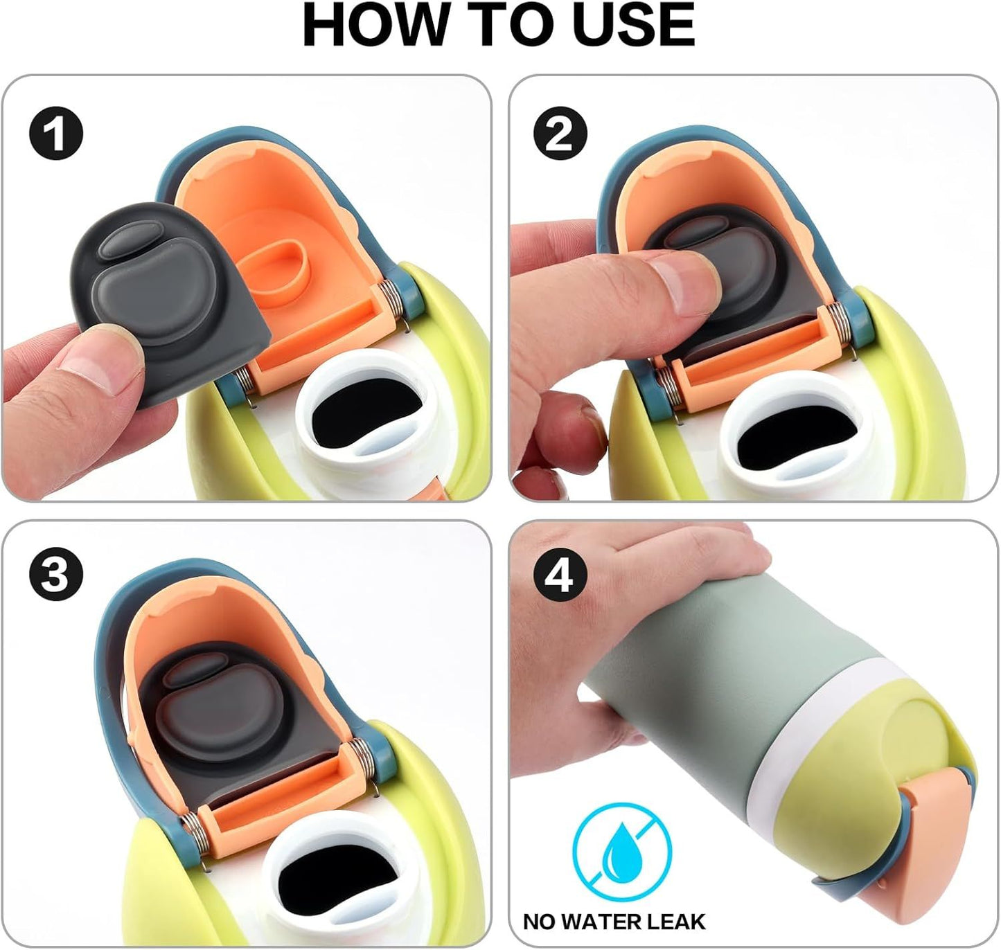 Rubber Seal Replacement Stopper,Silicone Cap Insert, Compatible with Owala Freesip Spout Lid-4 Pack Gasket Stopper Replacement Parts