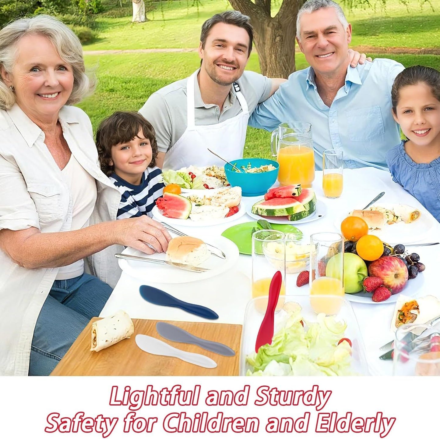 4Pack Plastic Butter Spreader Knife, 6.96X1.37'' Multi Purpose Butter Knifves Spreader, Butter Cheese Spreader Frosting Knives, Plastic Multi Purpose Buttering Knife-cutter for Butter, Jelly, Cream Cheese and Nut Butter ﻿