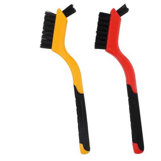 2PCS Small Non-Scratch Nylon Bristles, Wire Brush Set for Cleaning, Car Detailing Brush Set for Cleaning in Holes, Nylons Brushes for Tight Spaces, Nylon Clean Brushes