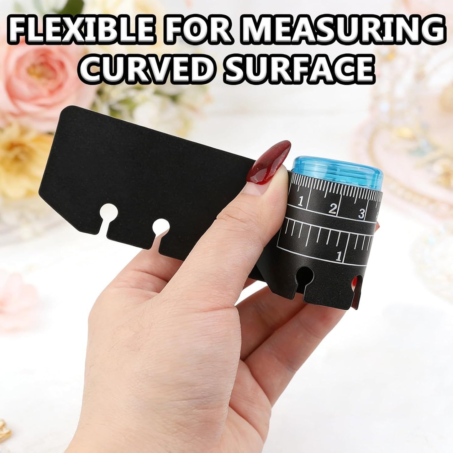 5PCS Planner Ruler for A5 A6 A7 Binder, 6-Ring Page Marker for Spiral Notebook, Snap-in Plastic Bookmark Rulers, 6-Hole Ruler Inser Planner Bookmark for A5 A6 A7 (Black/Clear)