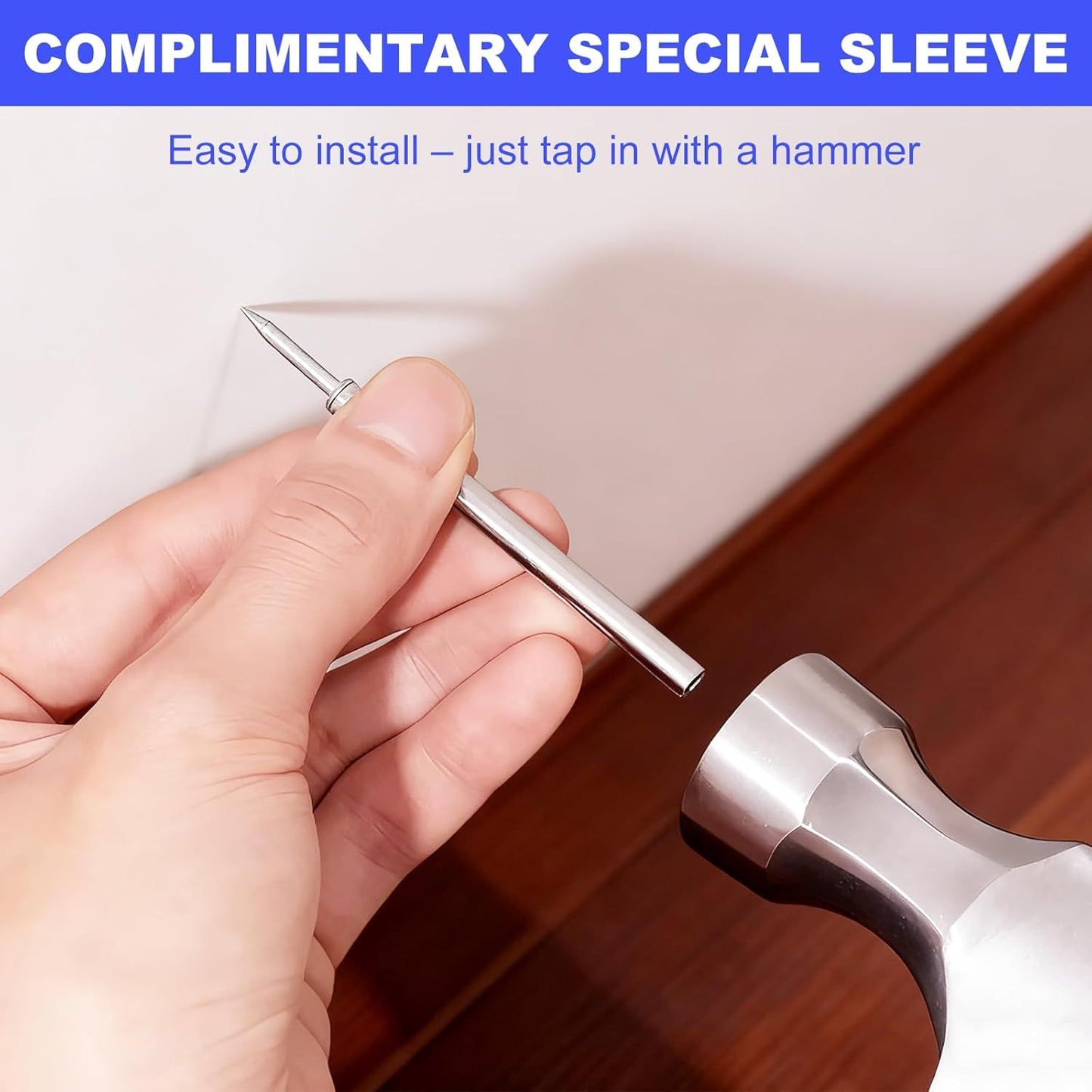 Double Headed Skirting Nails, 50PCS Invisible Seamless Baseboard Screws, Solid Wood Baseboard Double-Headed Nails, Double Sided Nails for Wood, Skirting Line Without Marks Nail for Solid Wood Trim