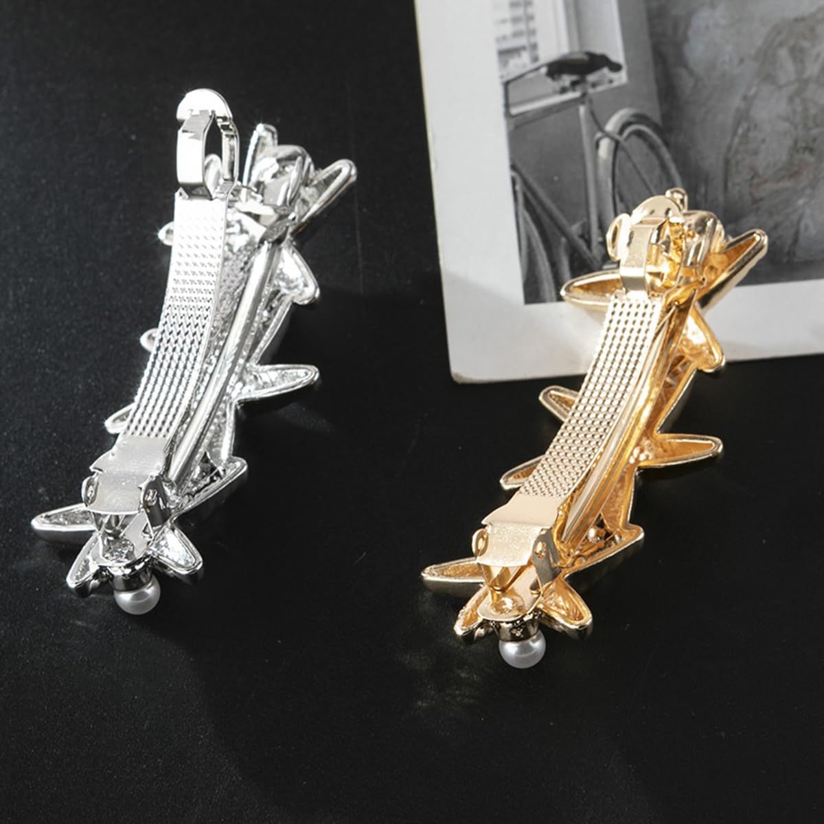 4 PCS Starfish Hair Barrettes for Women Girls Hair Clips Pearl Spring Hair Clip Accessories Women Fashion Ponytail Holders French Barrettes for Thick Hair Clips for Long Hair for Daily Use