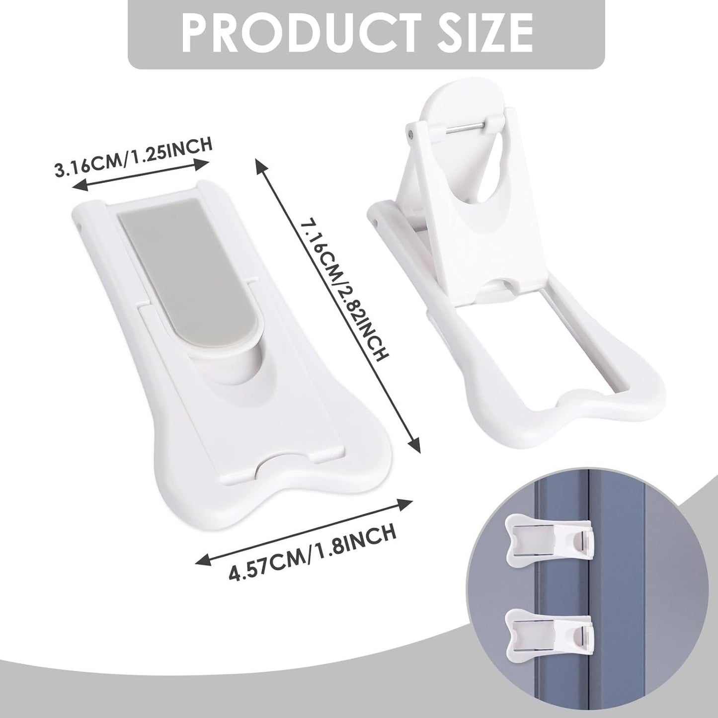 2 PCS Sliding Door Locks,Slide Closet Doors Window Stoppers for Windows,Closets,Cabinets,Sliding Glass Door