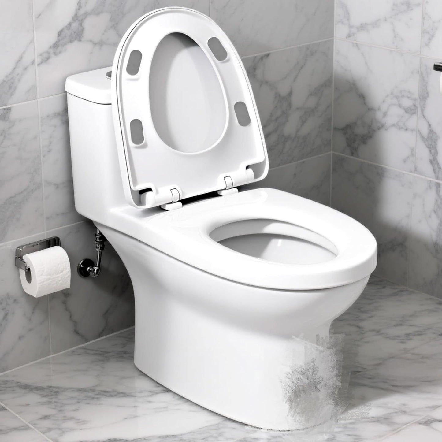 4PCS Toilet Seat Bumpers,Universal Buffer Toilet Lid Bumpers for Families, Hotels, Hospitals, School Toilet Seats