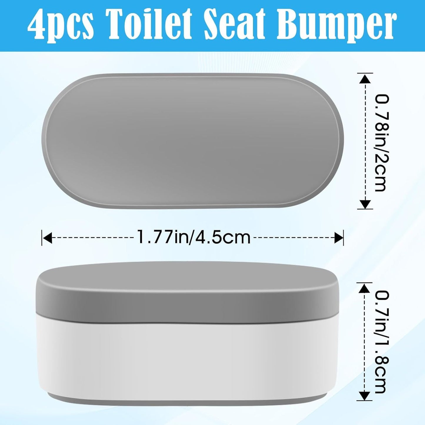 4PCS Toilet Seat Bumpers,Universal Buffer Toilet Lid Bumpers for Families, Hotels, Hospitals, School Toilet Seats