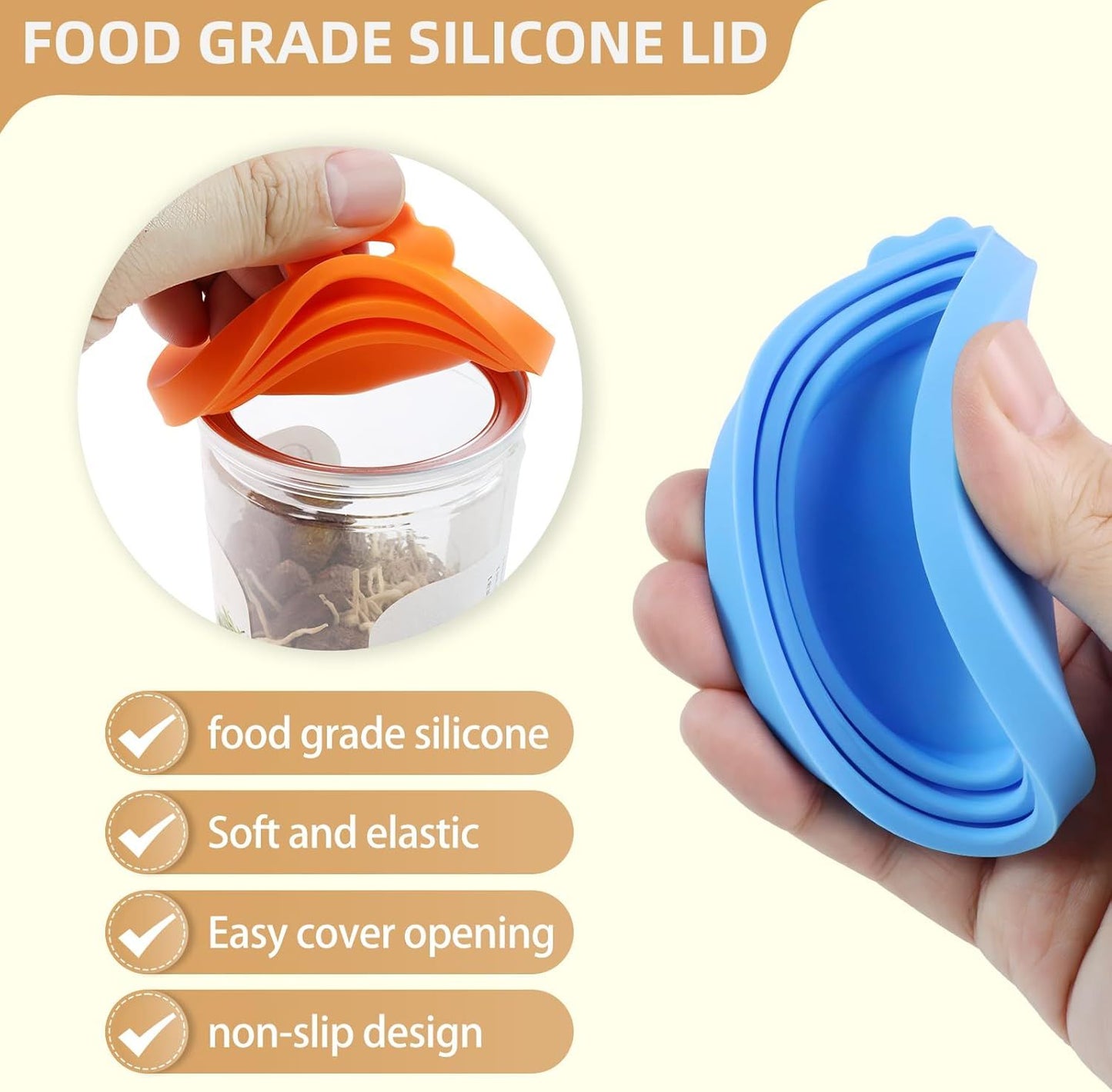 4 PCS Pet Food Can Lids, Silicone Cat Dog Food Can Covers Lids, Universal Size, One fit 3 Standard Size Food Cans, Reusable and Washable Pet Food Covers (light blue, turquoise, pink, yellow)