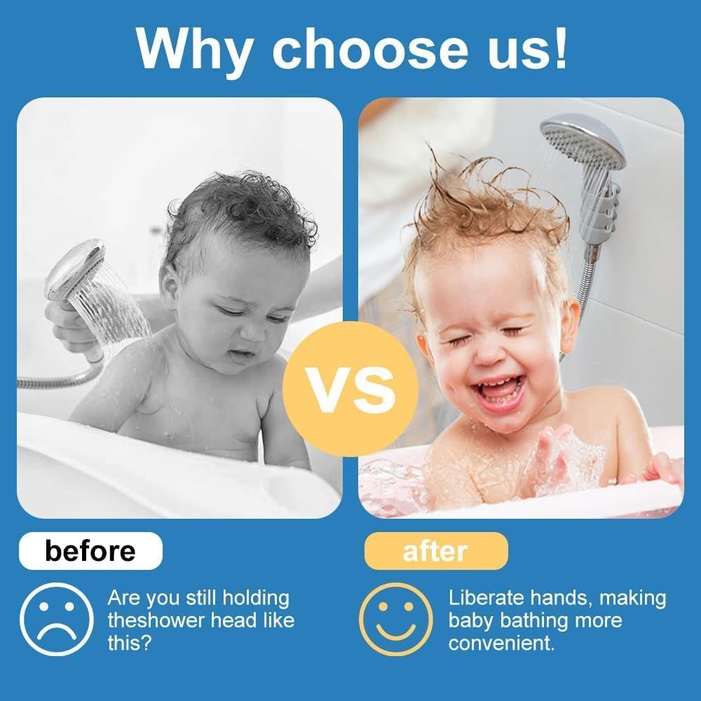 4 Pcs Silicone Shower Head Holder, Universal Relocatable Shower Head Suction Cup Holder, Wall Mount Adjustable Shower Holder for Bathroom Non Drilling