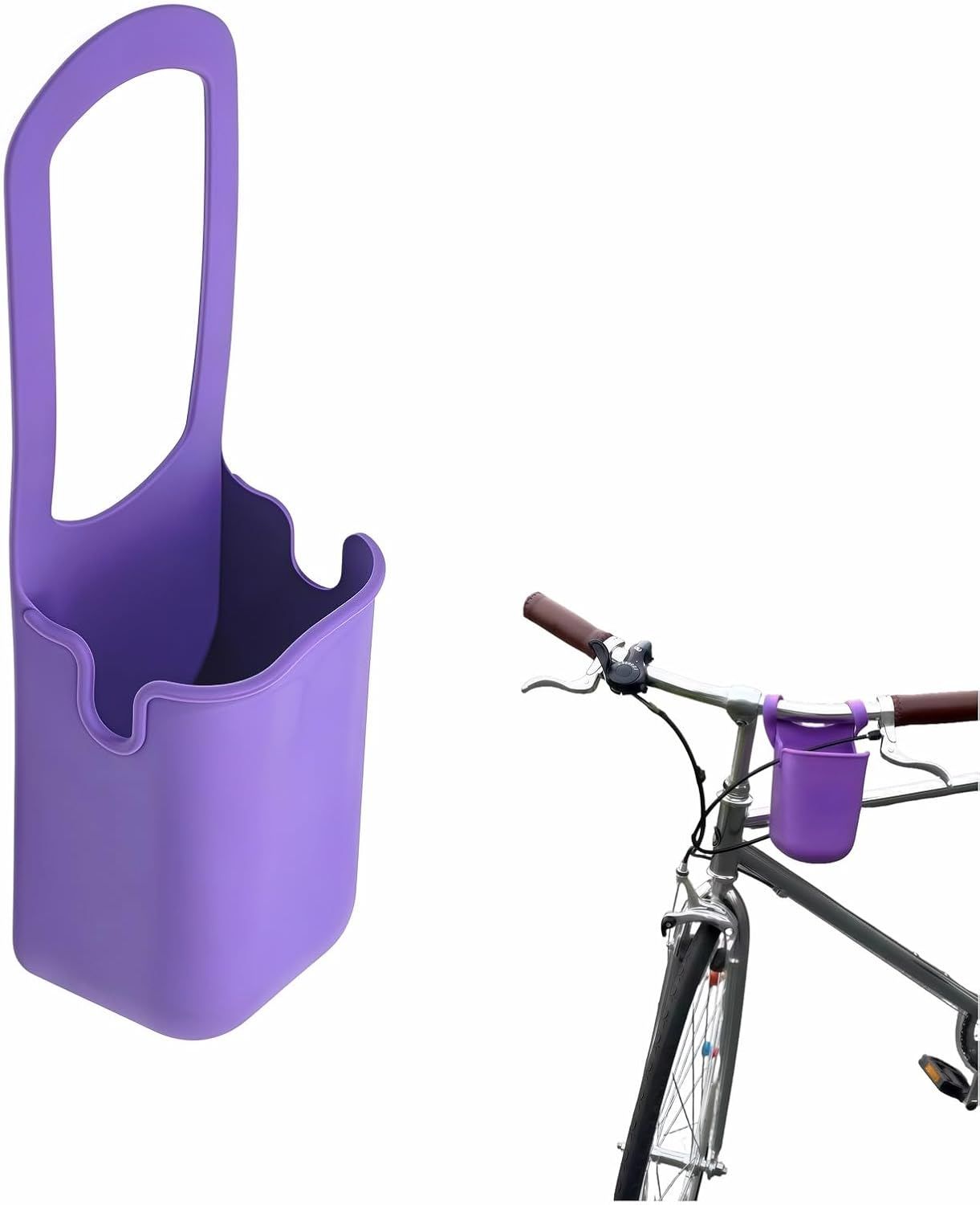 Universal Foldable Silicone Cup Holder Dual-Open Design fits Most Bottles&Cups.Leak-Proof, Food-Grade Silicone,Easy to Clean.for Adults&on Bikes,Walks,Outdoors.Secure,Foldable,Hands-Free Convenience